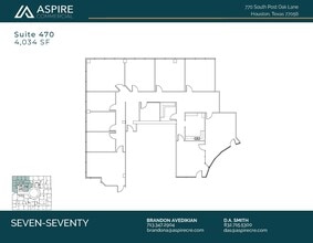 770 S Post Oak Ln, Houston, TX à louer Plan d’étage– Image 1 sur 4