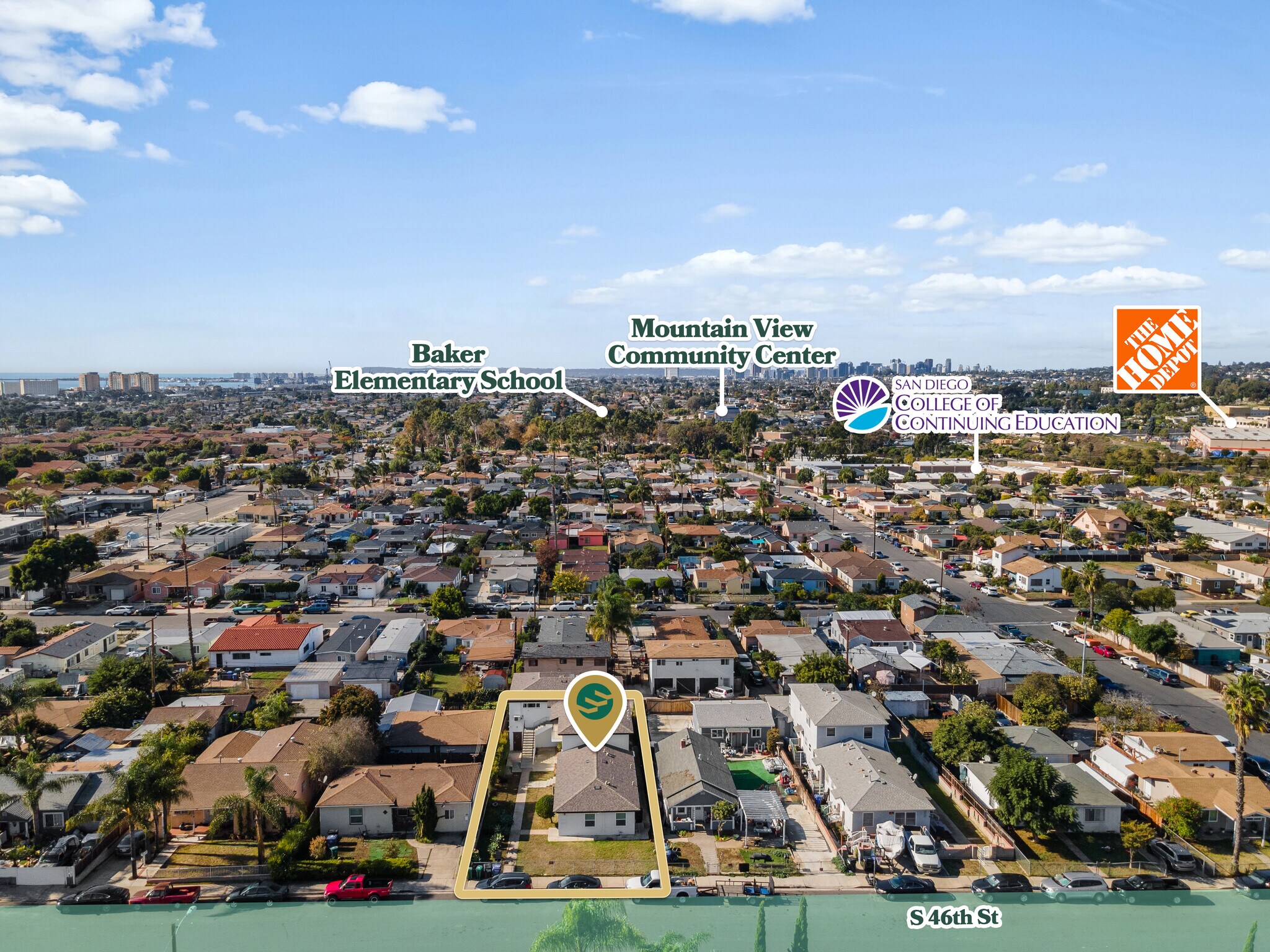 734-740 S 46th St, San Diego, CA à vendre Aérien– Image 1 sur 15