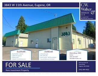 Plus de détails pour 3843 W 11th Ave, Eugene, OR - Industriel/Logistique à vendre