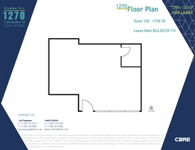 1232 E Broadway Rd, Tempe, AZ à louer Plan d’étage– Image 1 sur 1
