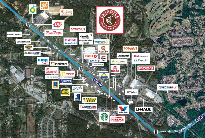 3535 US Highway 431 N, Phenix City, AL à vendre - Aérien – Image 2 sur 6