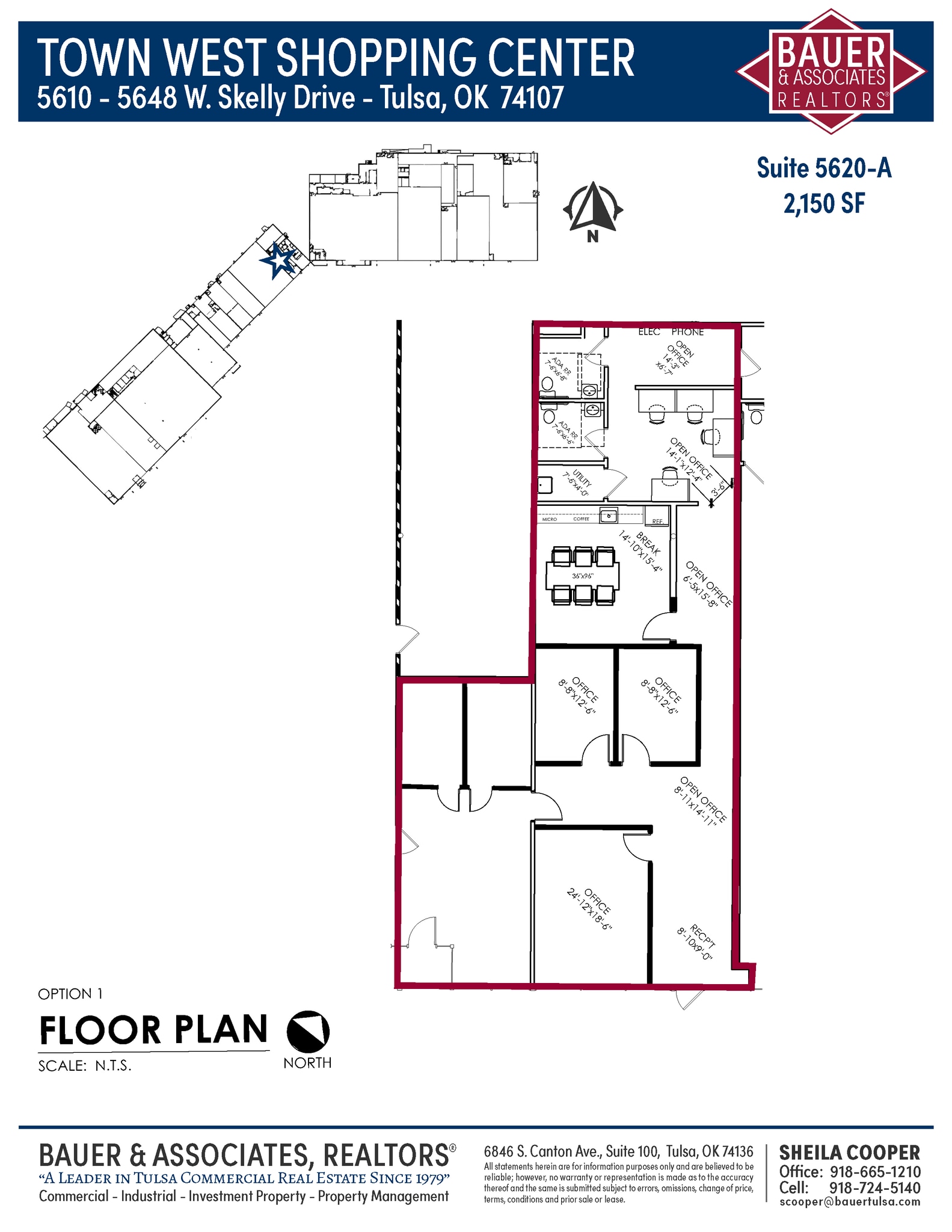 5610-5648 W Skelly Dr, Tulsa, OK à louer Plan d’étage– Image 1 sur 1
