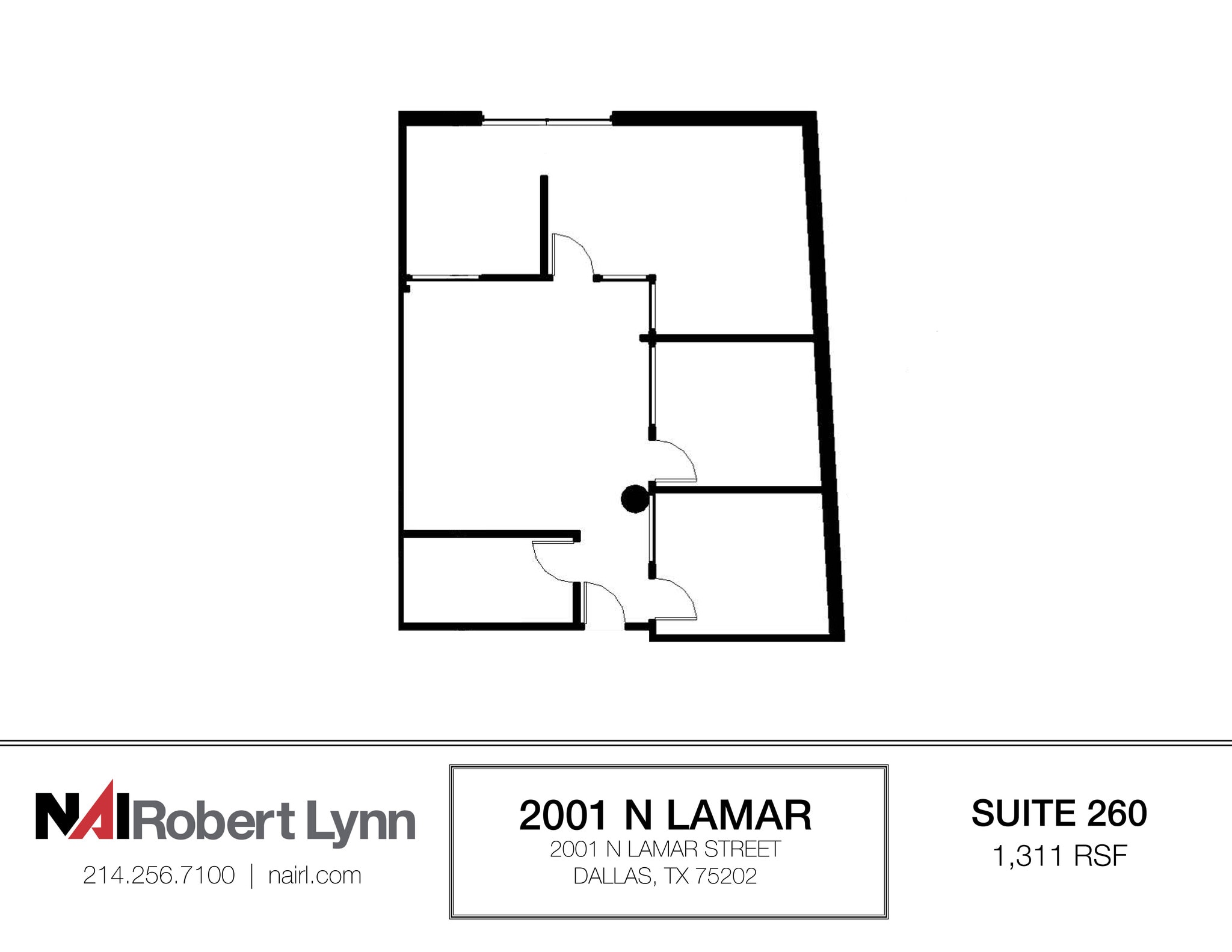 2001 N Lamar St, Dallas, TX à louer Plan d’étage– Image 1 sur 2