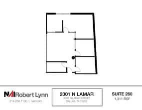 2001 N Lamar St, Dallas, TX à louer Plan d’étage– Image 1 sur 2