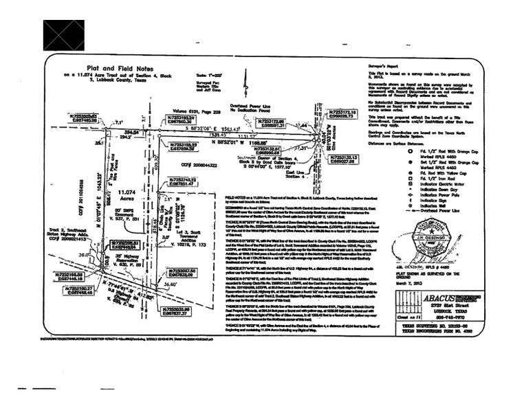 3423 Slaton Road, Lubbock, TX à vendre - Plan cadastral – Image 3 sur 3
