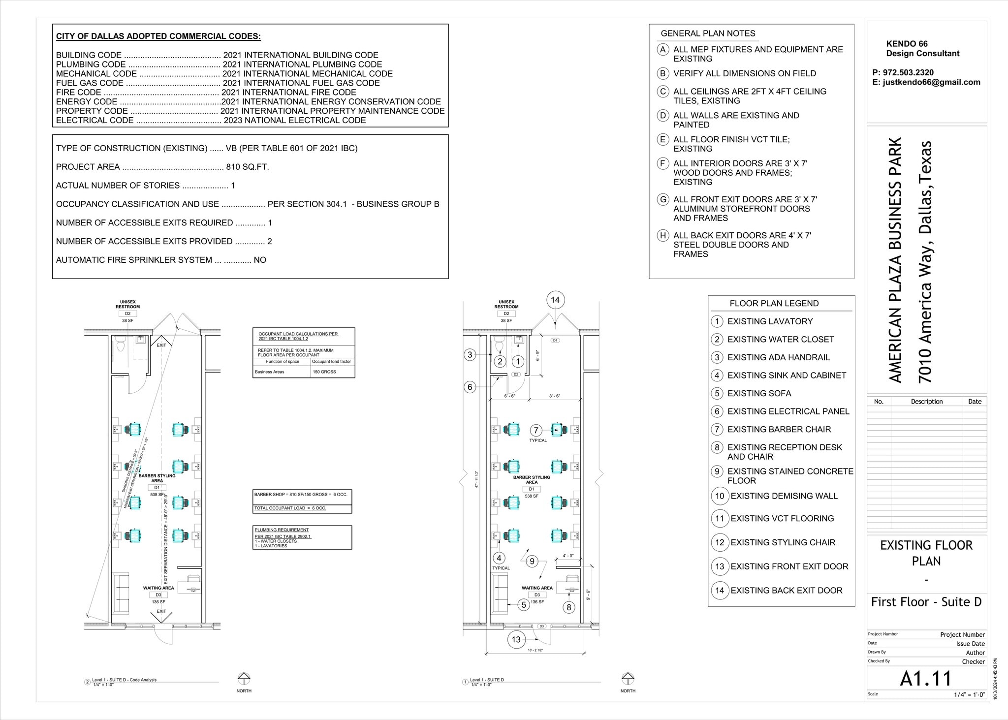 7010 American Way, Dallas, TX à vendre Plan d’étage– Image 1 sur 5