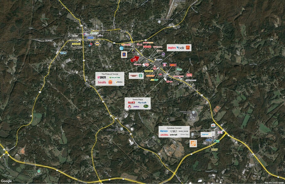 790 Big a Rd, Toccoa, GA à louer - Aérien – Image 2 sur 3