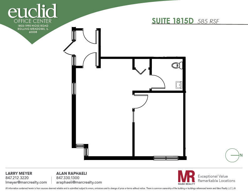 1803 Hicks Rd, Rolling Meadows, IL à louer Plan d’étage– Image 1 sur 1