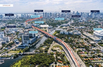 1150-1180 8th St. Rd; 1008-1080 Spring Garden Rd, Miami, FL - VUE AÉRIENNE  vue de carte - Image1