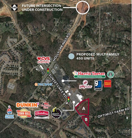 0 Optimist Farm, Holly Springs, NC à vendre - Aérien – Image 1 sur 3