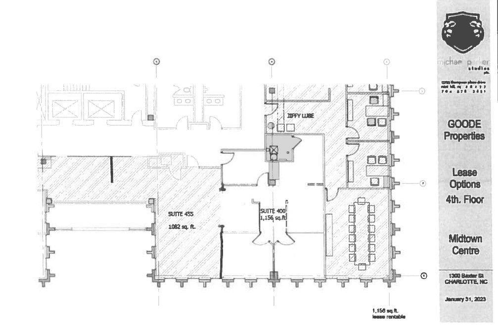 1300 Baxter St, Charlotte, NC à louer Plan d’étage– Image 1 sur 12