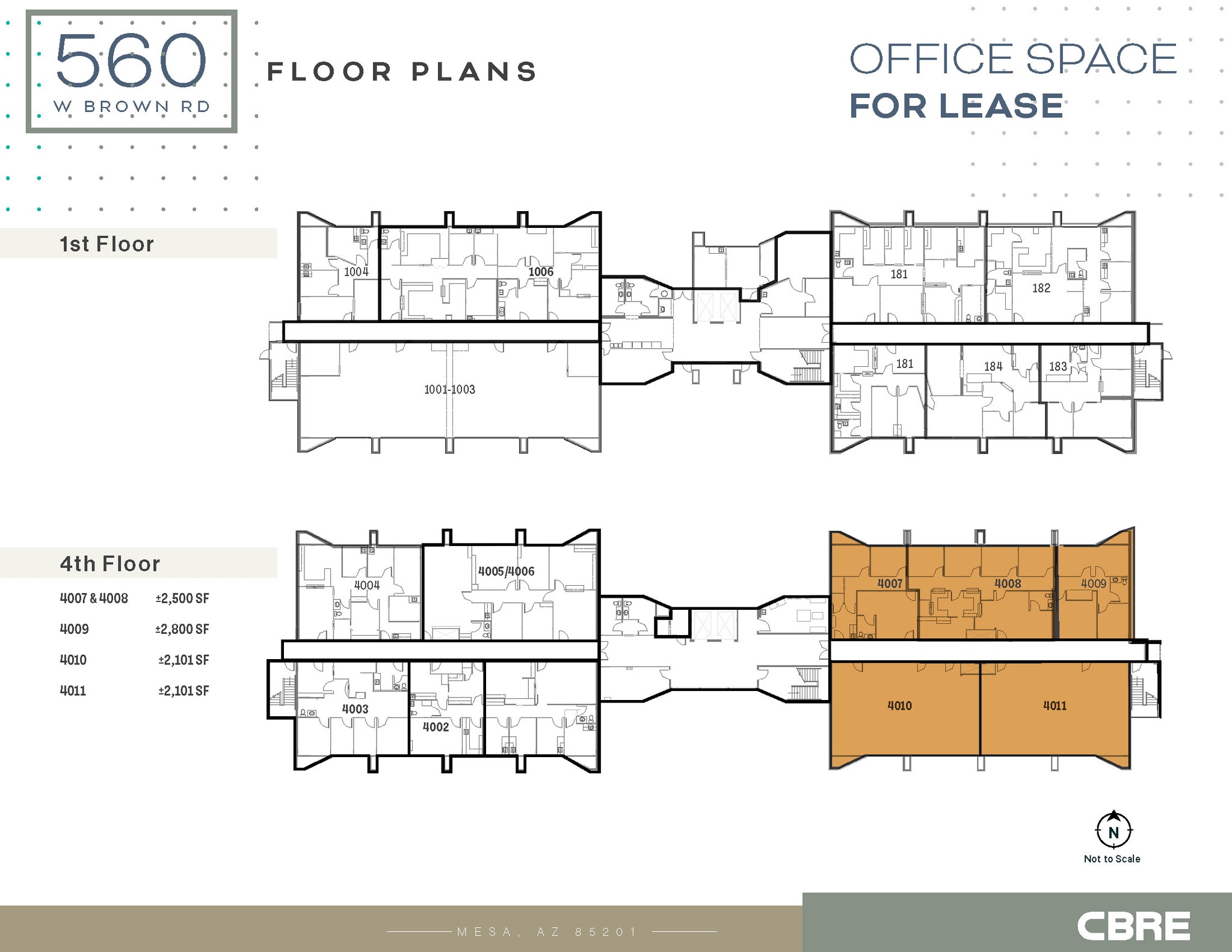 560 W Brown Rd, Mesa, AZ à vendre Plan d’étage– Image 1 sur 1