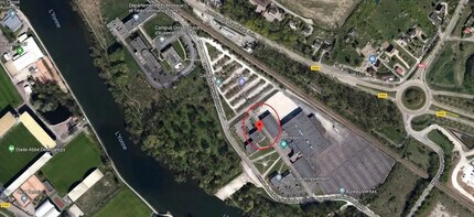 Auxerre - Vue aérienne  vue de carte