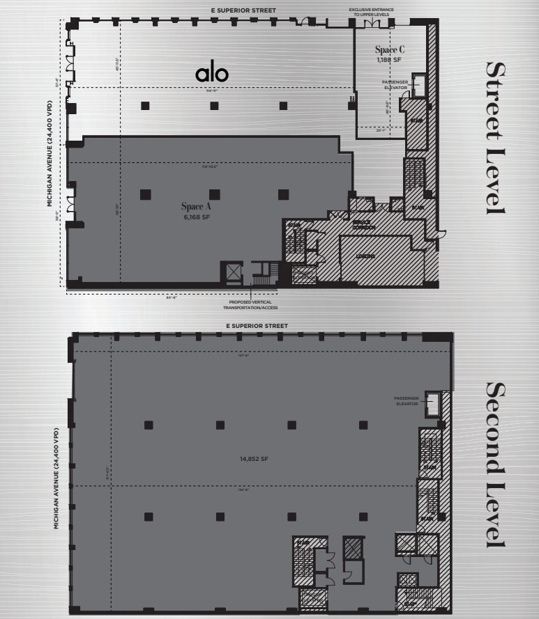717 N Michigan Ave, Chicago, IL à louer Plan d’étage– Image 1 sur 2