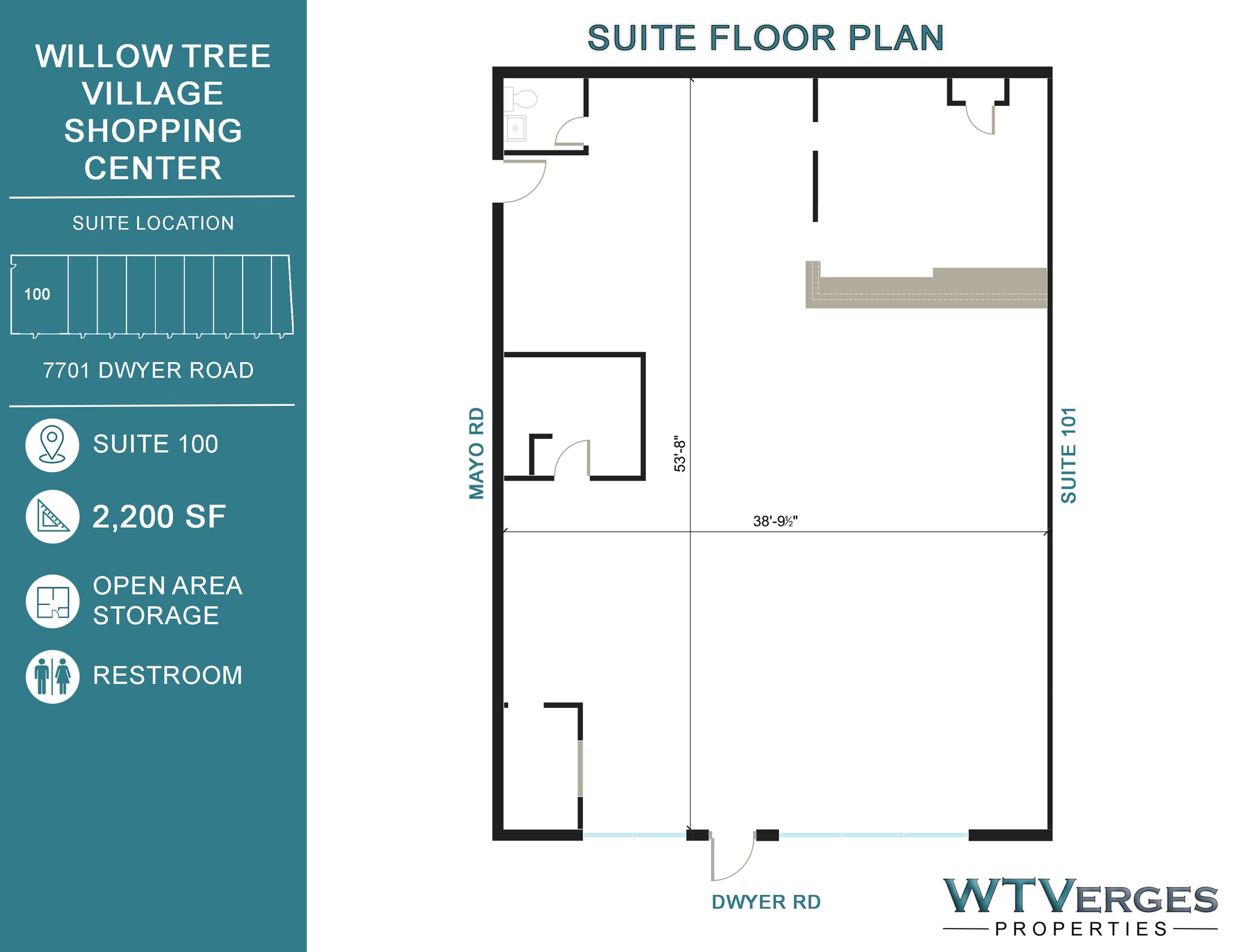 7701 Dwyer Blvd, New Orleans, LA à louer Plan d’étage– Image 1 sur 1