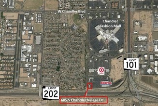 605 S Chandler Village Dr, Chandler, AZ - Vue aérienne  vue de carte