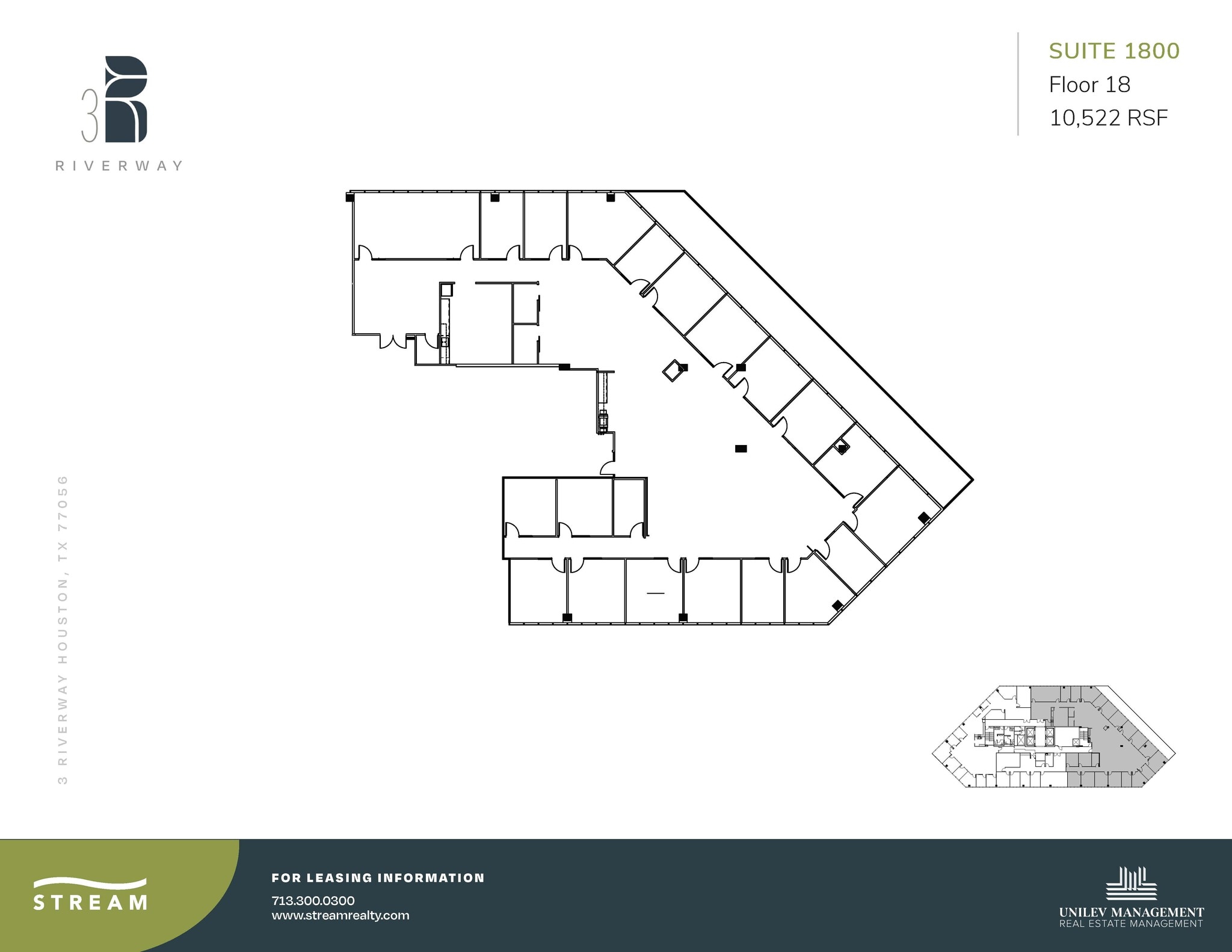 3 Riverway, Houston, TX à louer Plan d’étage– Image 1 sur 1