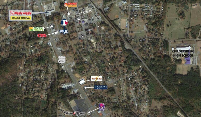 32815 Hwy 280, Childersburg, AL à vendre - Aérien – Image 2 sur 2