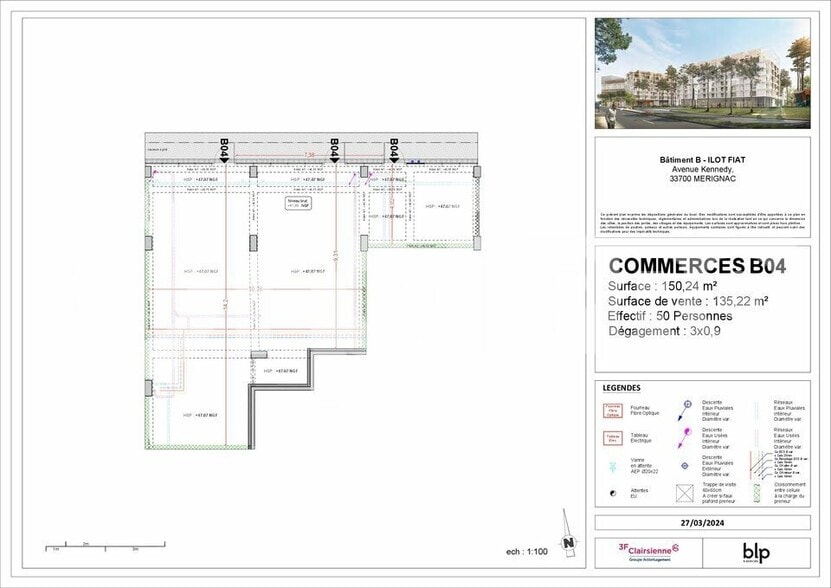 Local commercial dans Merignac à louer - Plan d’étage – Image 2 sur 3
