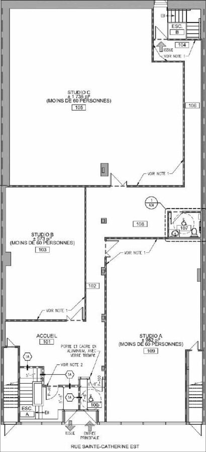 4479-4487 Rue Sainte-Catherine E E, Montréal, QC H1V 1Y6 - Lot 4487 - - Plan d’étage - Image 2 of 7