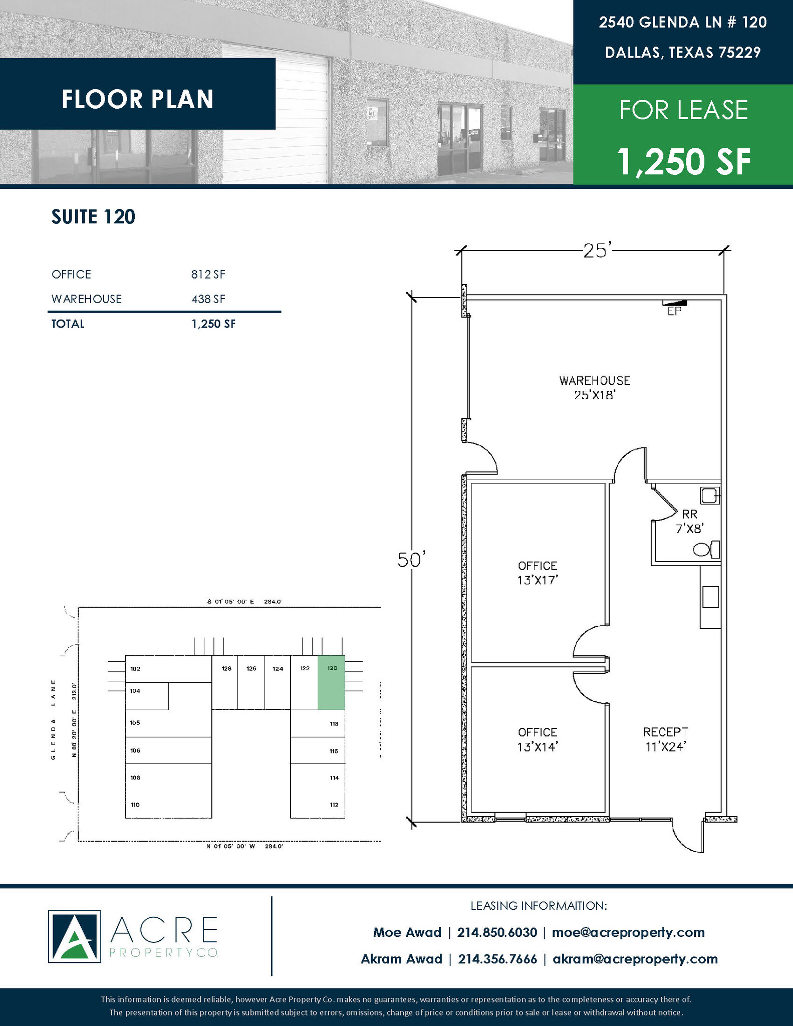 2540 Glenda Ln, Dallas, TX à louer Plan d’étage– Image 1 sur 8