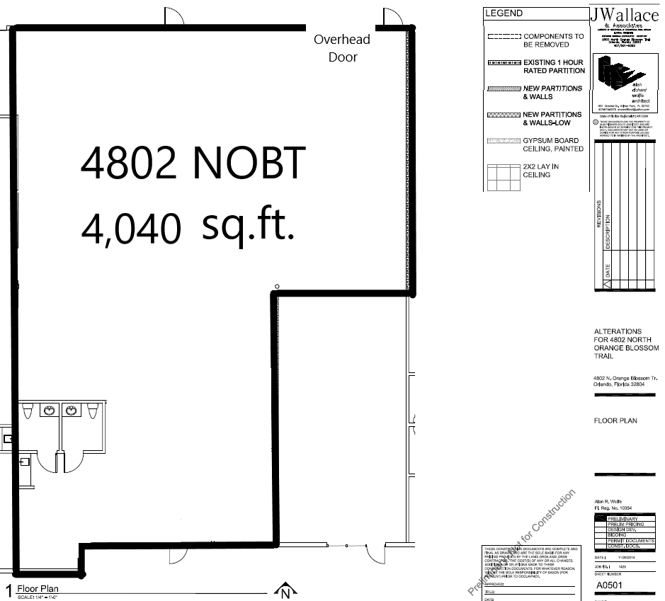 4780-4806 N Orange Blossom Trl, Orlando, FL à louer Plan d’étage– Image 1 sur 2