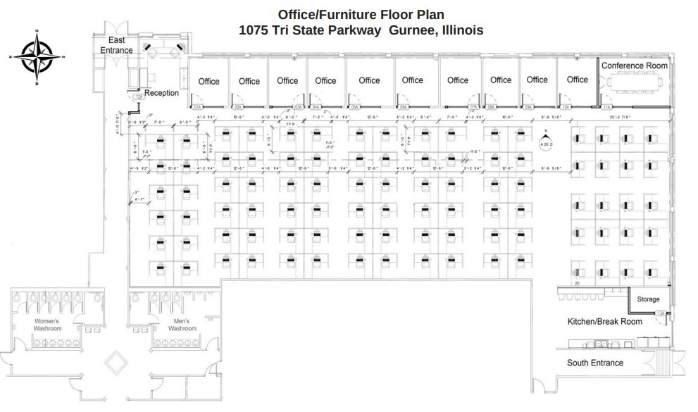 1075 Tri-State Parkway, Gurnee, IL à louer Plan d’étage– Image 1 sur 1