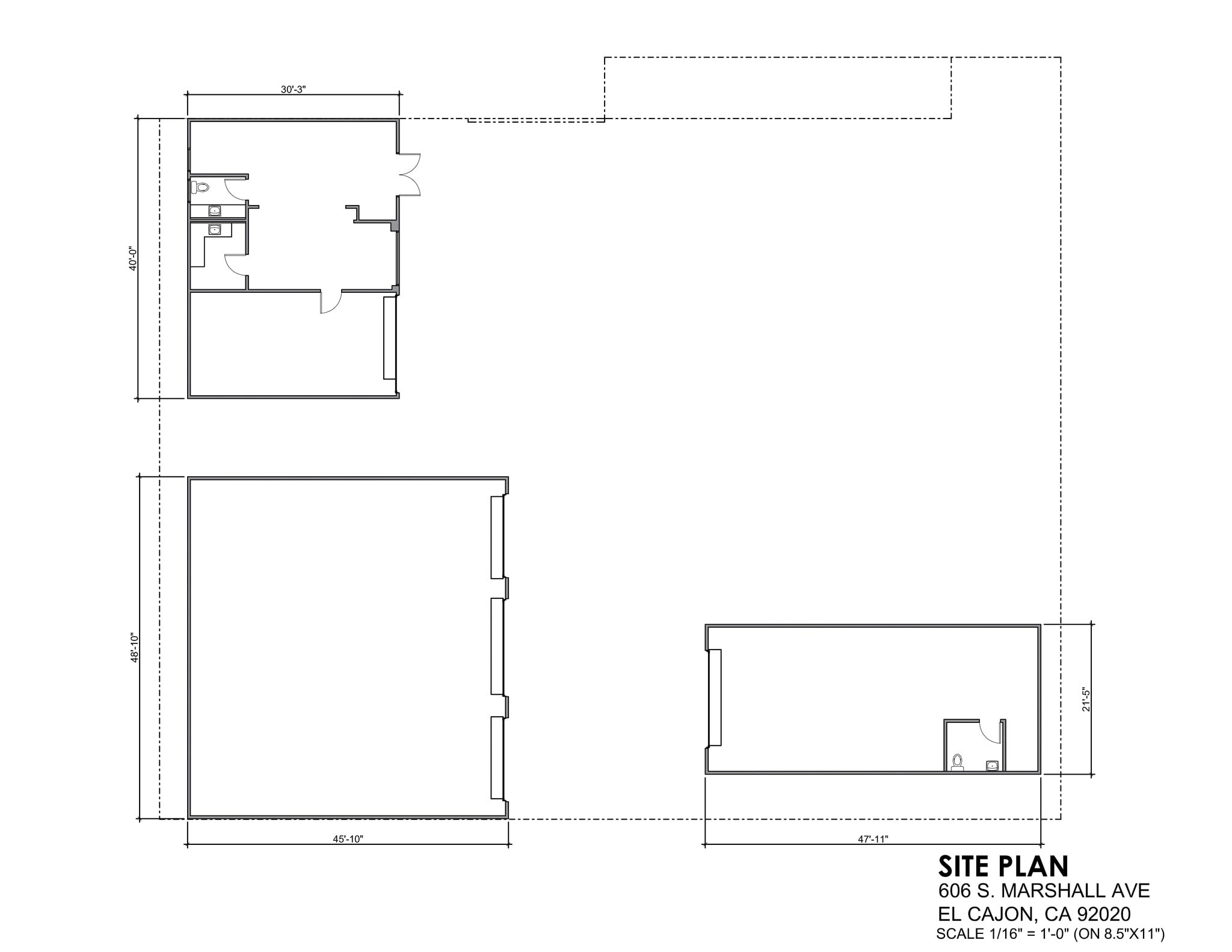 606 Marshall Ave, El Cajon, CA à louer Plan de site– Image 1 sur 1