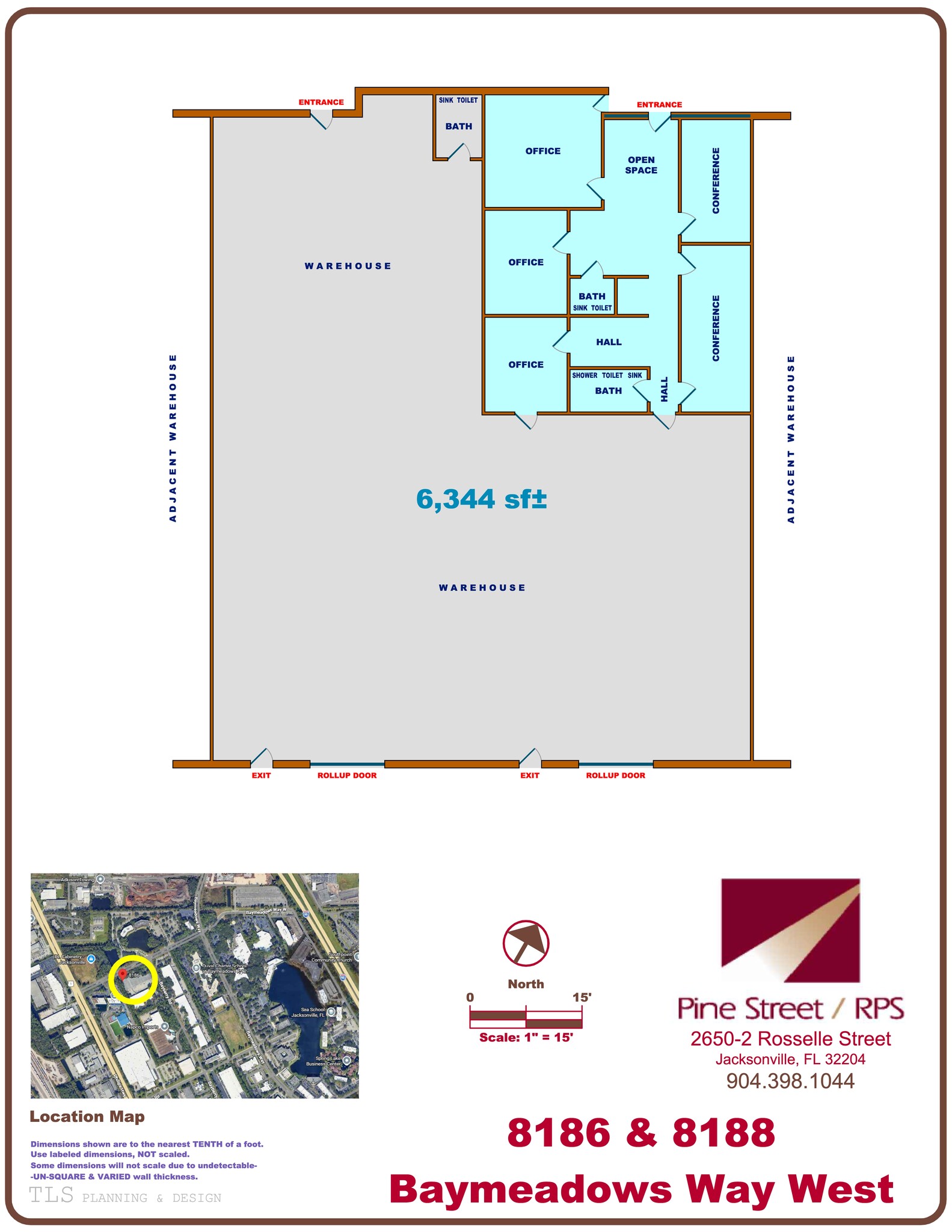 8168-8190 W Baymeadows Way, Jacksonville, FL à louer Plan de site– Image 1 sur 9
