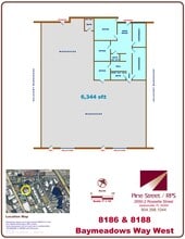 8168-8190 W Baymeadows Way, Jacksonville, FL à louer Plan de site– Image 1 sur 9