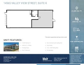 14515-14565 Valley View Ave, Santa Fe Springs, CA à louer Plan d’étage– Image 2 sur 2
