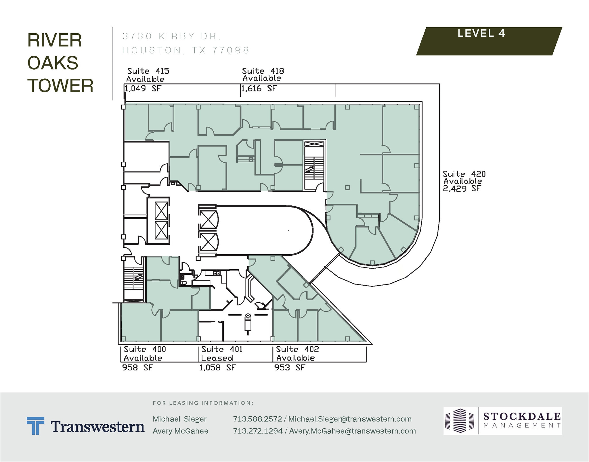 3730 Kirby Dr, Houston, TX à louer Plan d’étage– Image 1 sur 1