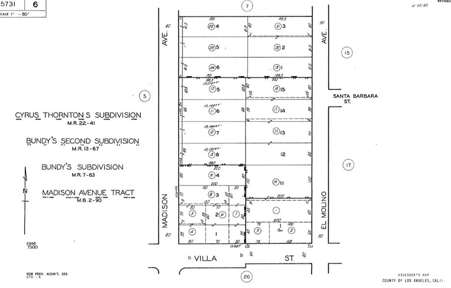 542-548 N Madison Ave, Pasadena, CA à vendre - Plan cadastral – Image 2 sur 28