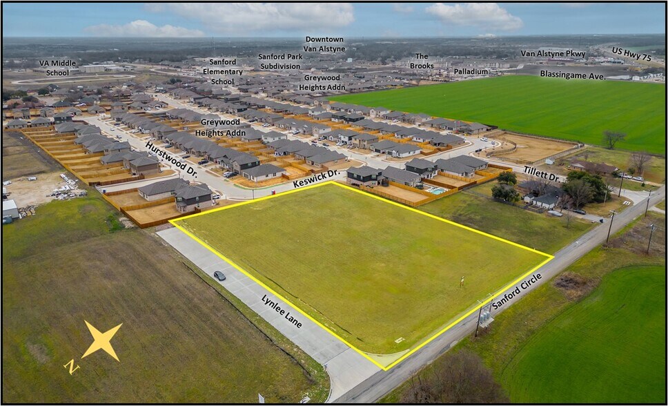 Sanford Circle, Van Alstyne, TX à vendre - Aérien – Image 1 sur 3