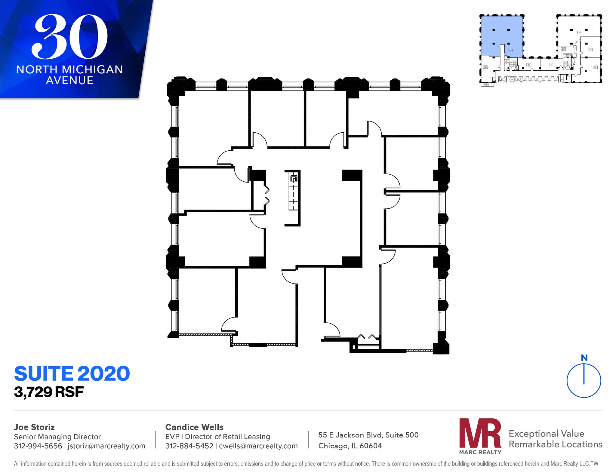30 N Michigan Ave, Chicago, IL à louer Plan d’étage– Image 1 sur 1