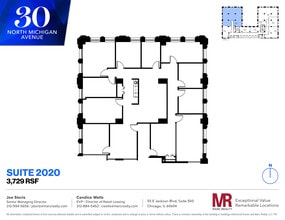 30 N Michigan Ave, Chicago, IL à louer Plan d’étage– Image 1 sur 1