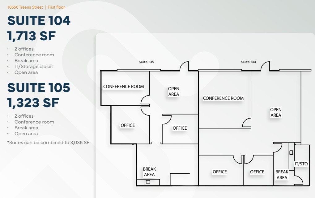 10680 Treena St, San Diego, CA à louer Plan d’étage– Image 1 sur 1
