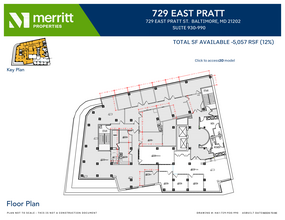 729 E Pratt St, Baltimore, MD à louer Plan d’étage– Image 1 sur 1