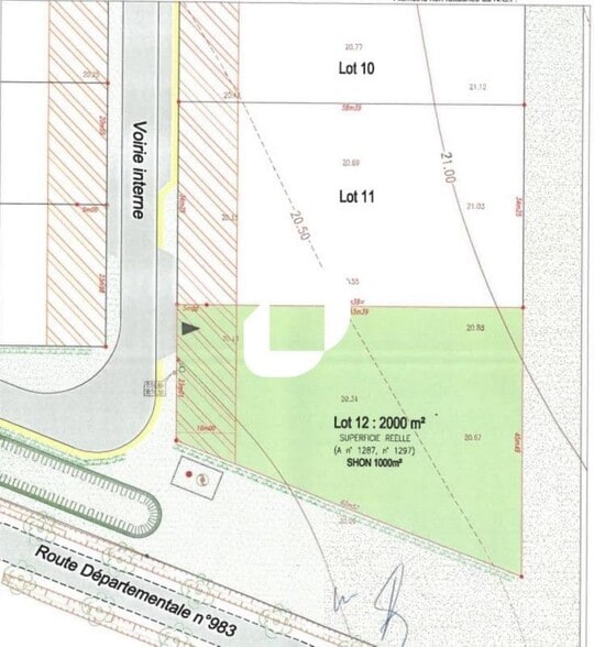 Terrain dans Faverolles à vendre - Plan de site – Image 3 sur 4