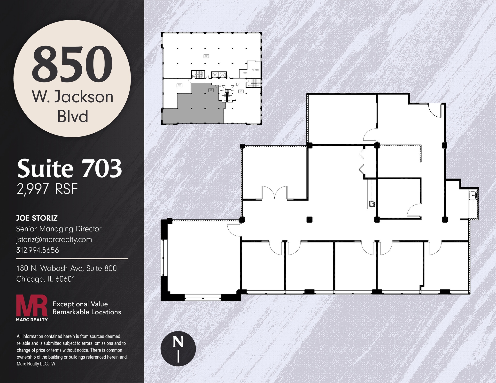 850 W Jackson Blvd, Chicago, IL à louer Plan d’étage– Image 1 sur 11