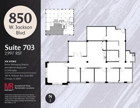 850 W Jackson Blvd, Chicago, IL à louer Plan d’étage– Image 1 sur 11