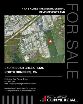 Plus de détails pour 2509 Cedar Creek Rd, Ayr, ON - Terrain à vendre