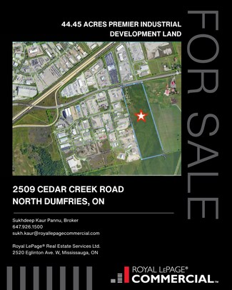 Plus de détails pour 2509 Cedar Creek Rd, Ayr, ON - Terrain à vendre