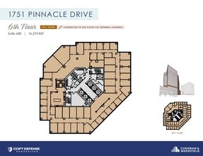 1751 Pinnacle Dr, McLean, VA à louer Plan d’étage– Image 1 sur 1