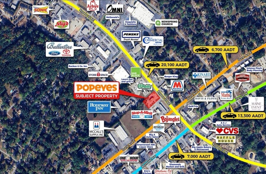 1211 NE Bypass 72, Greenwood, SC à vendre - Aérien – Image 2 sur 3