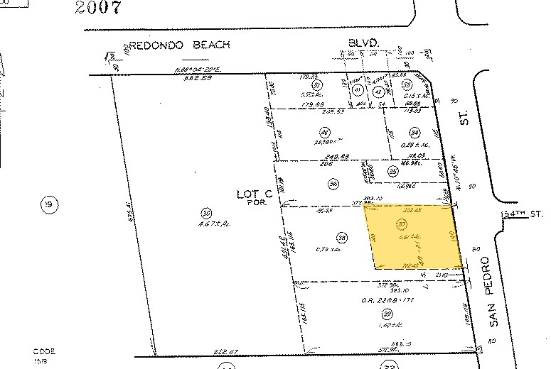 15401-15405 S San Pedro St, Gardena, CA à vendre - Plan cadastral – Image 2 sur 2