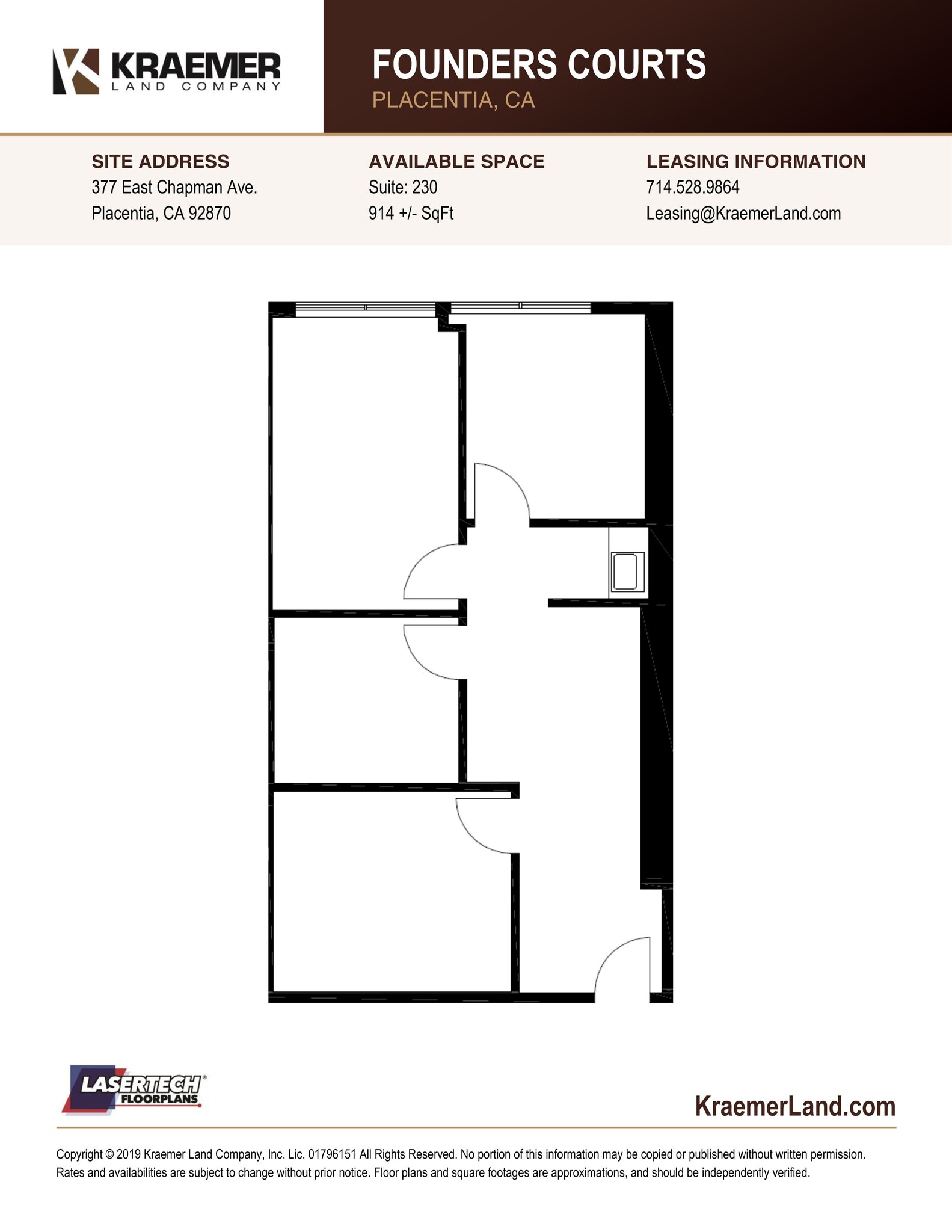 151 N Kraemer Blvd, Placentia, CA à louer Plan de site– Image 1 sur 1