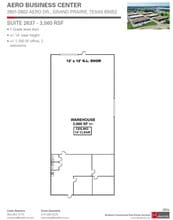 2601-2621 Aero Dr, Grand Prairie, TX à louer Plan d’étage– Image 1 sur 1