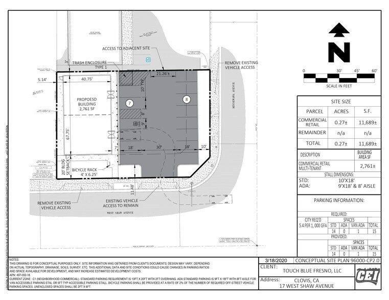 17 W Shaw Ave, Clovis, CA à louer - Plan de site – Image 2 sur 7