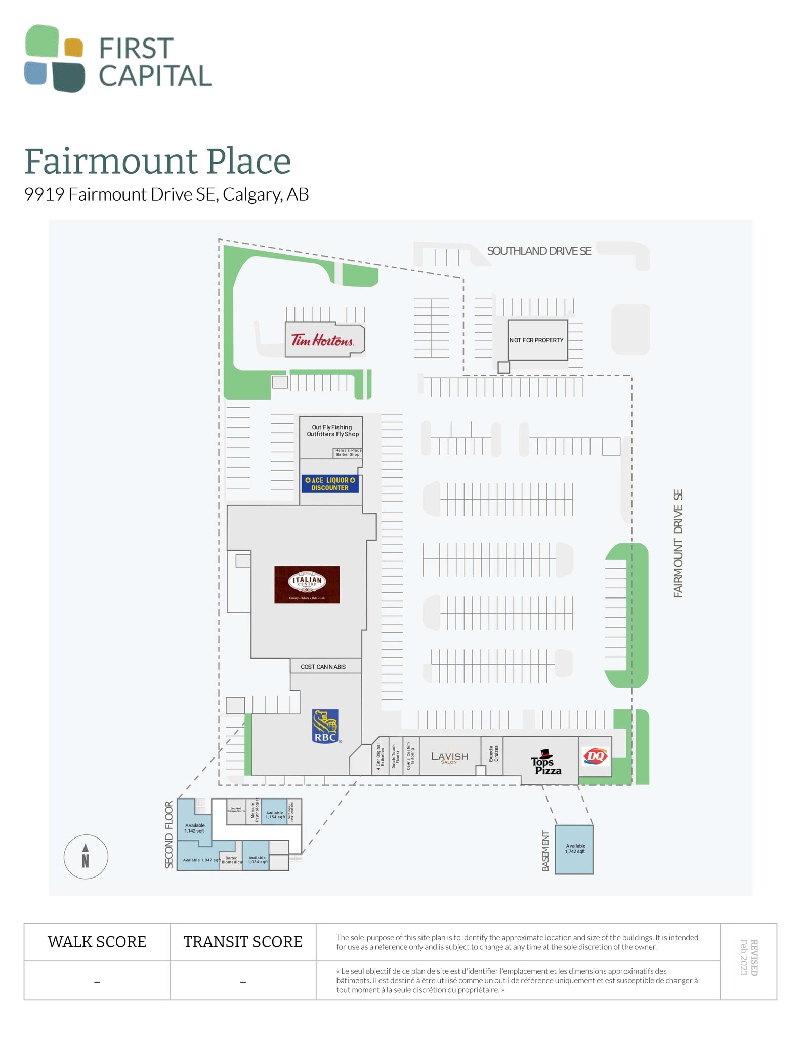 9919 Fairmount Dr SE, Calgary, AB à louer Plan de site– Image 1 sur 2